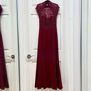 Lulu “Crazy About You” burgundy backless dress, XS